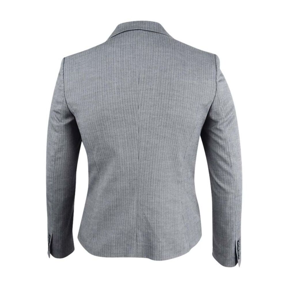 Tommy Hilfiger Women's Pinstriped One-Button Jacket - Grey Multi - Picture 2 of 3